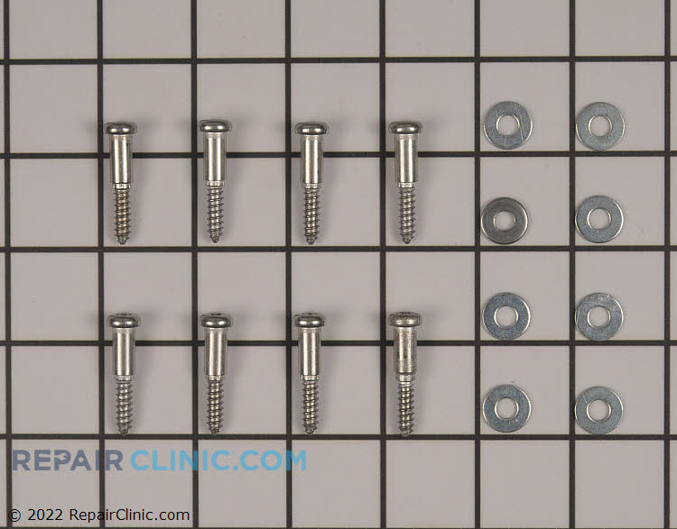 Screw &  washer kit. 8 of each for upper rack rollers.
