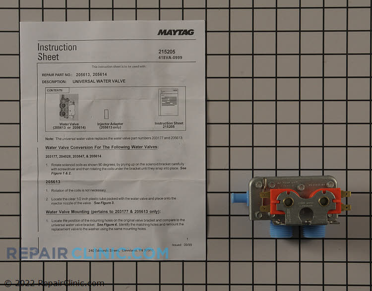 205613 Water Inlet Valve