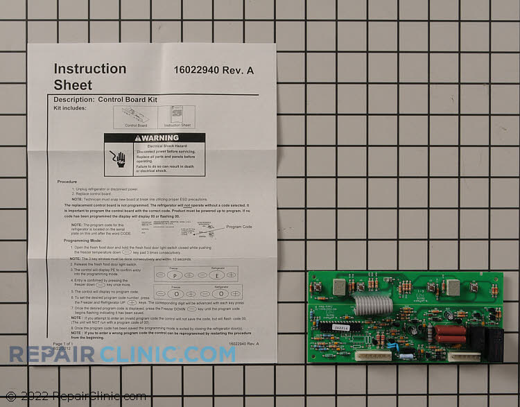 WPW10503278 Shop for OEM Whirlpool Refrigerator Main Control Board