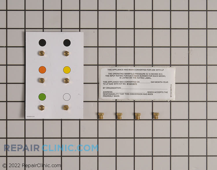 Range/Stove/Oven Conversion Kit W10418077 Fast Shipping Repair Clinic