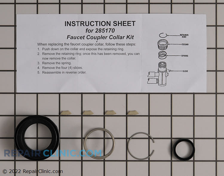 285170 Dishwasher Coupler Kit Dishwasher Faucet Adapter Kit Replacement Parts 