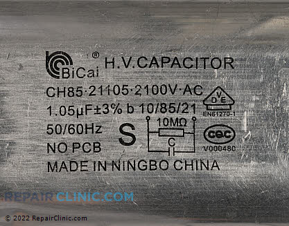 High Voltage Capacitor 0CZZW1H004S Alternate Product View