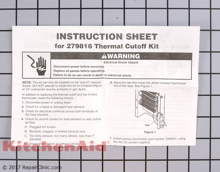 Thermal Fuse 279816 Alternate Product View