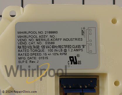 Auger Motor WP2188860 Alternate Product View