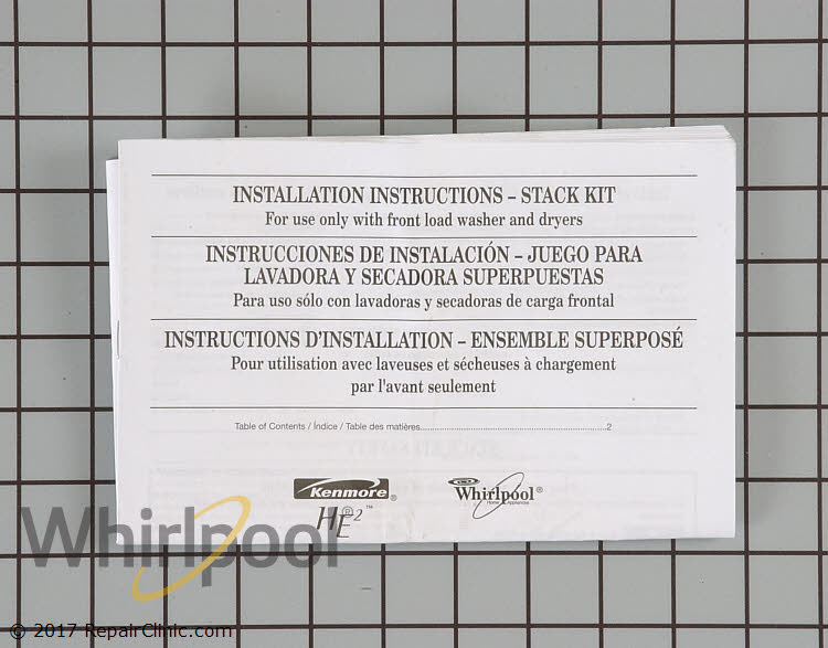 Stacking Kit 8572546 Whirlpool Replacement Parts