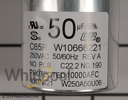 DBまんさん専用 Capacitor W10804664 | Whirlpool Replacement Parts