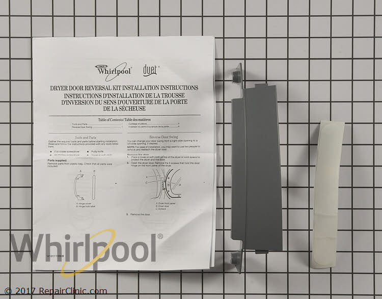 Door Reversal Kit 8579666ARP Whirlpool Replacement Parts