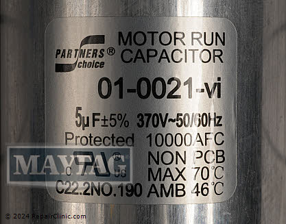 Run Capacitor 01-0021 Alternate Product View