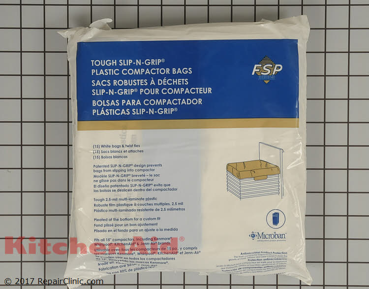 Trash Compactor Bags W10165295bu Kitchenaid Replacement Parts Trash Compactor Bags W10165295bu Alternate Product View