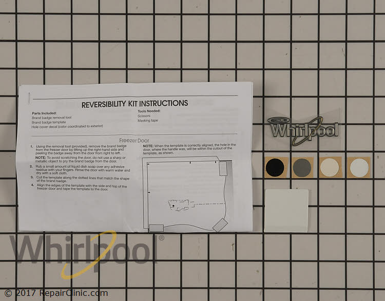 Door Reversal Kit W10395148 Whirlpool Replacement Parts