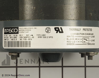 Vent Fan Motor WPW10201322 Alternate Product View