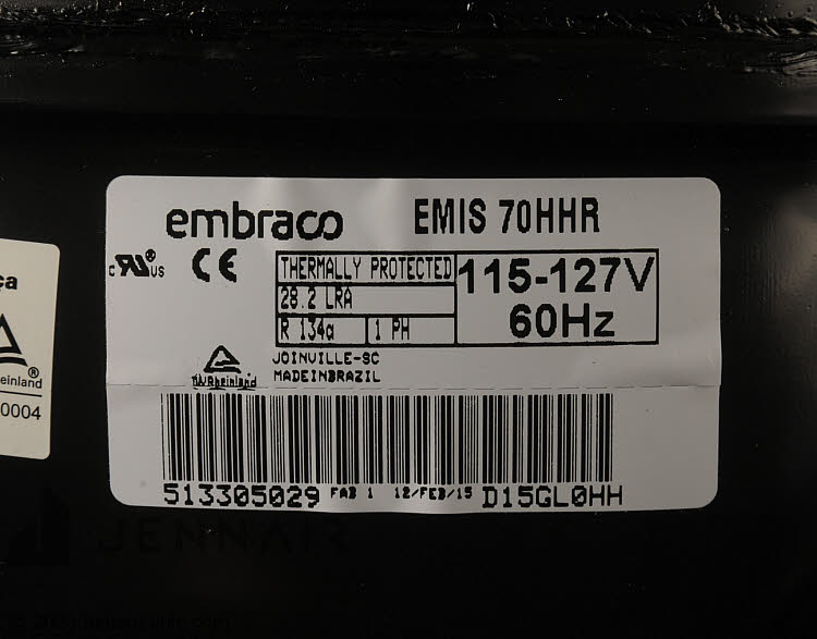 Compressor WPW10605286 Alternate Product View