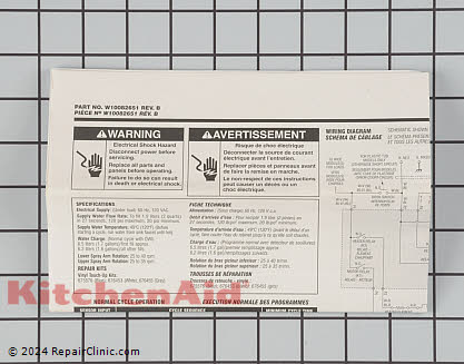 Tech Sheet W10082651 Alternate Product View