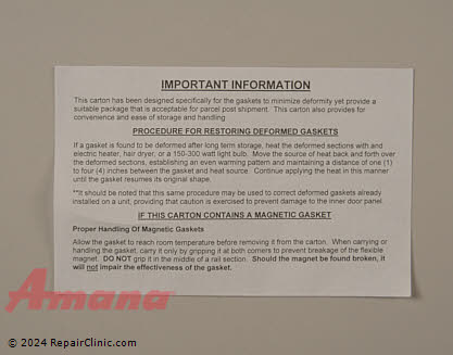 Door Gasket WPW10436253 Alternate Product View