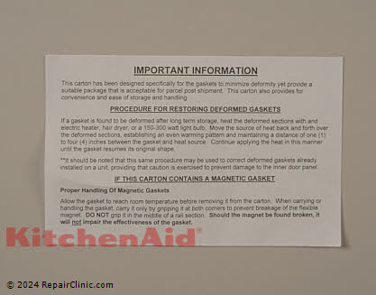 Door Gasket WPW10436253 Alternate Product View