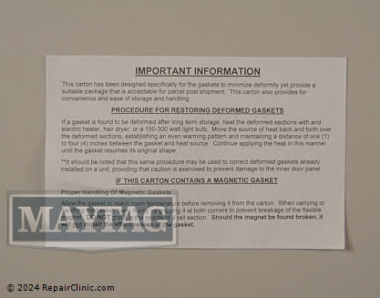 Door Gasket WPW10436253 Alternate Product View