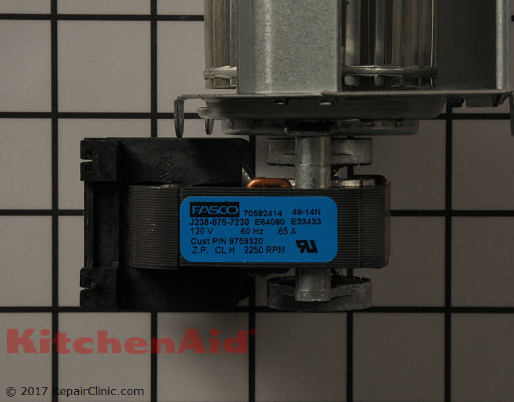 Cooling Fan W10810687 KitchenAid Replacement Parts