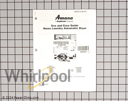 Owner's Manual 501410 Alternate Product View