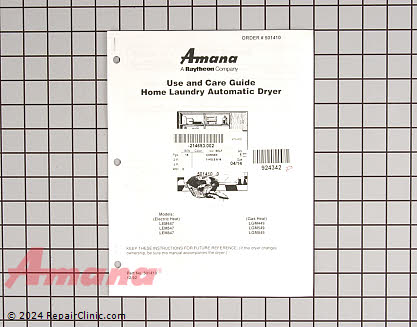 Owner's Manual 501410 Alternate Product View