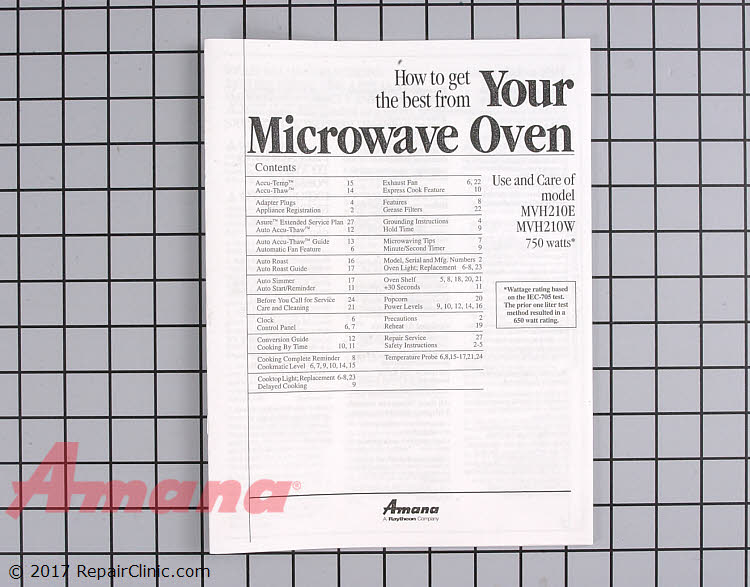 Owner's Manual C8940825 Alternate Product View