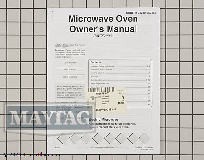 Manual 3828W5A3383 Alternate Product View