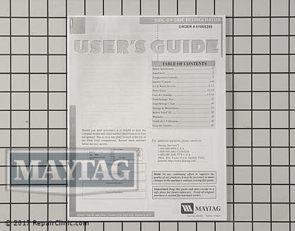 Owner's Manual 61005298 Alternate Product View