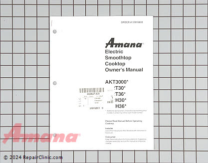Owner's Manual 31916801 Alternate Product View
