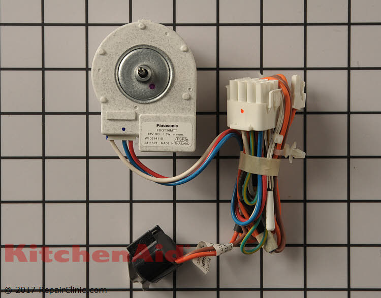 Evaporator Fan Motor WPW10514110 KitchenAid Replacement Parts