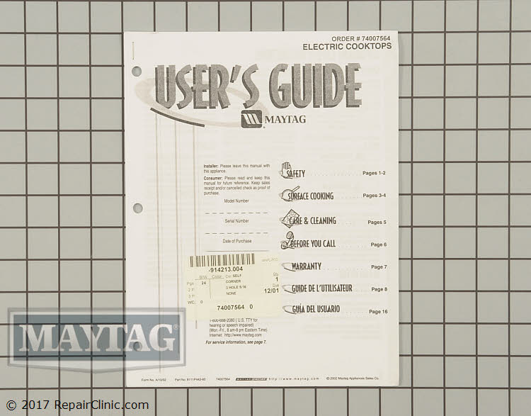 Manual 74007564 Alternate Product View
