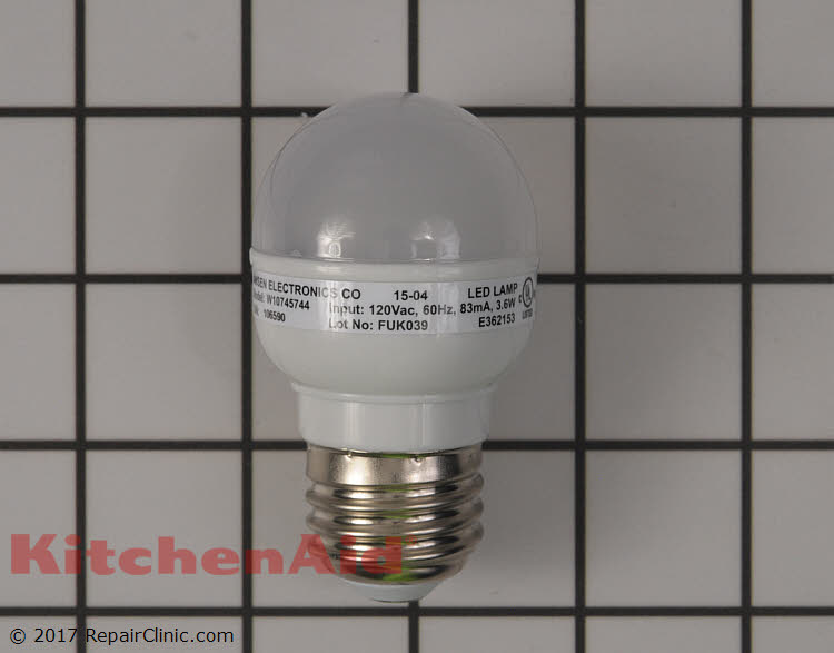 Light Bulb W10865849 Kitchenaid Replacement Parts Light Bulb W10865849 Alternate View