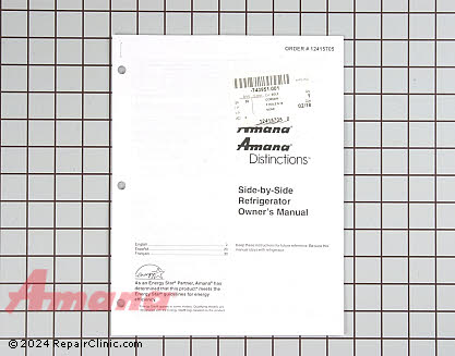 Owner's Manual 12415705 Alternate Product View