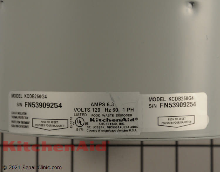 Garbage Disposer W11316364 Alternate Product View