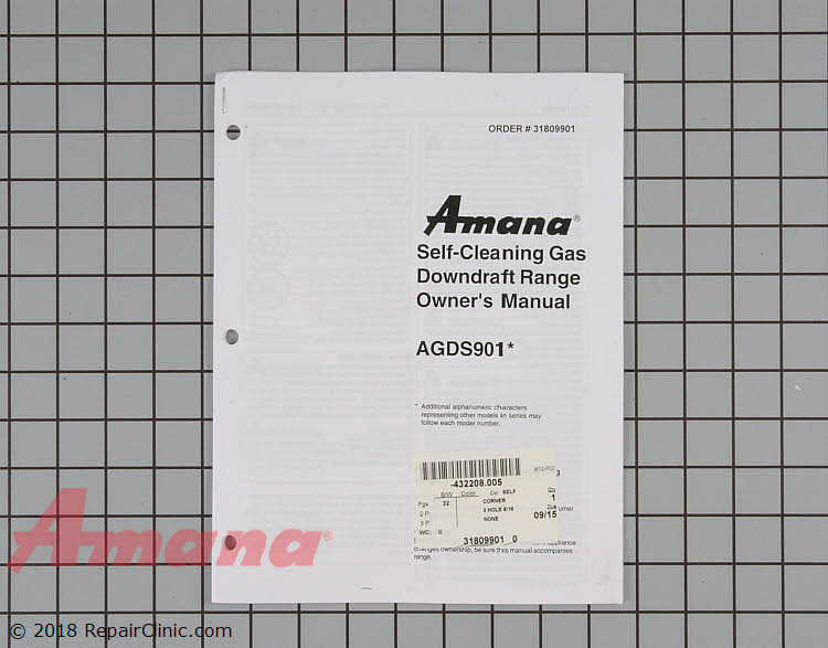 Owner's Manual 31809901 Alternate Product View