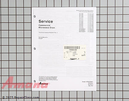 Repair Manual RA222001 Alternate Product View