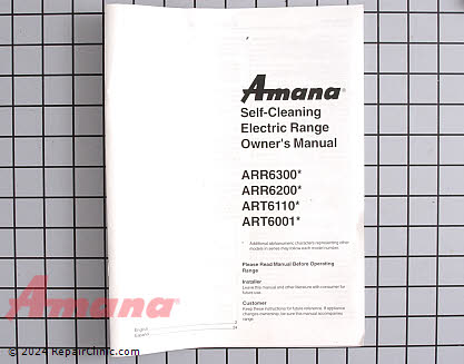 Owner's Manual 31727101 Alternate Product View