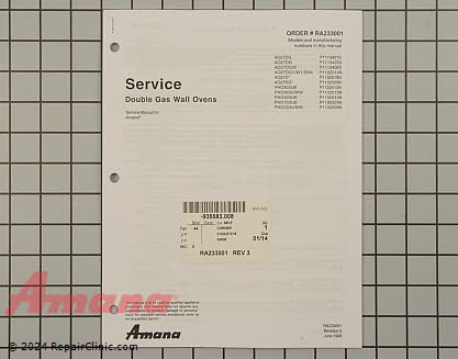 Owner's Manual RA233001 Alternate Product View