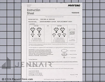 Burner Grate 12001485 Alternate Product View