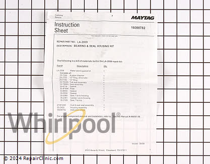 Tub Seal and Bearing Kit LA-2009 Alternate Product View