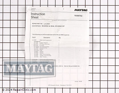 Tub Seal and Bearing Kit LA-2009 Alternate Product View