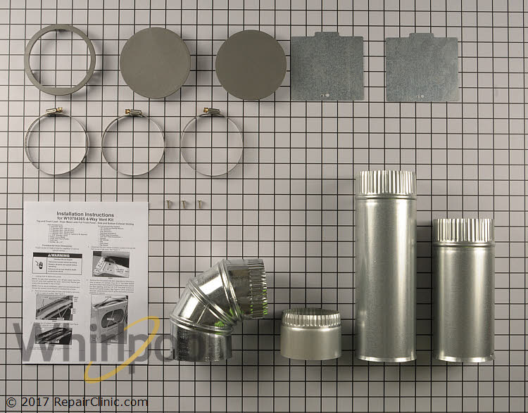 Side Venting Kit W10704365 Whirlpool Replacement Parts