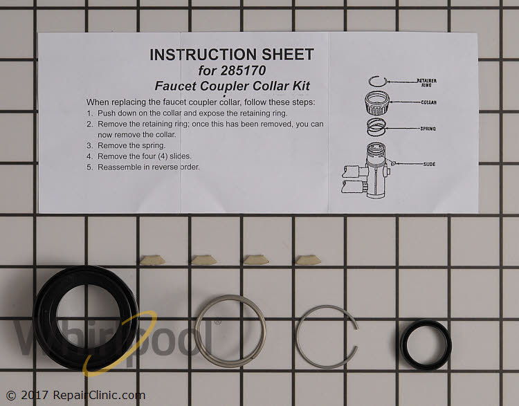 Faucet Adaptor Coupling WP285170 Whirlpool Replacement Parts