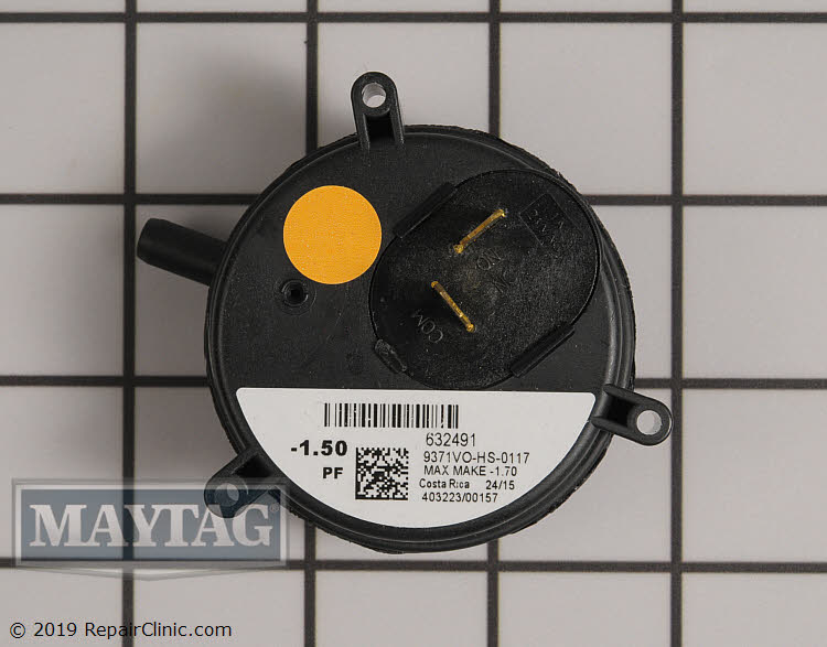 Furnace Vent Air Pressure Switch - Fits Tappan Part # 632444 Furnace Vent Air Pressure Switch - Fits Tappan Part # 632444