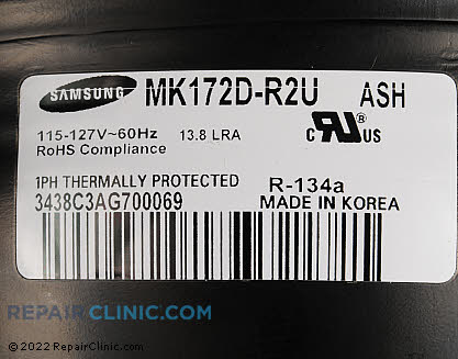 Compressor MSE166CL1H/ASH Alternate Product View