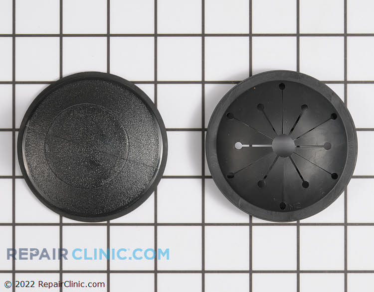 Black disposal stopper and splash guard - Item Number 1025