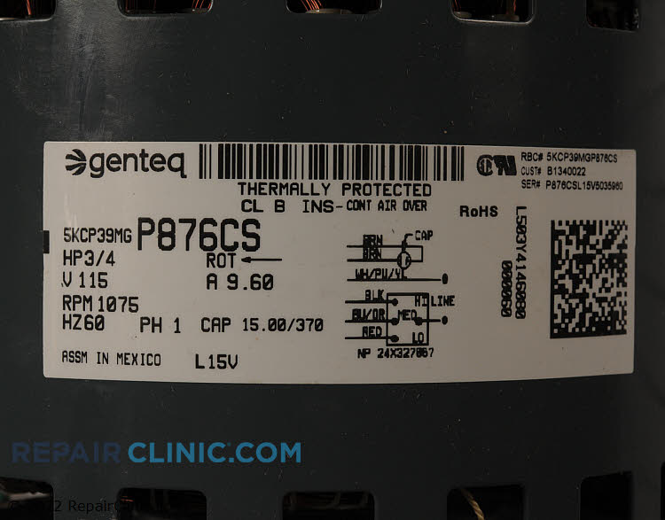 Blower Motor B1340022S Alternate Product View