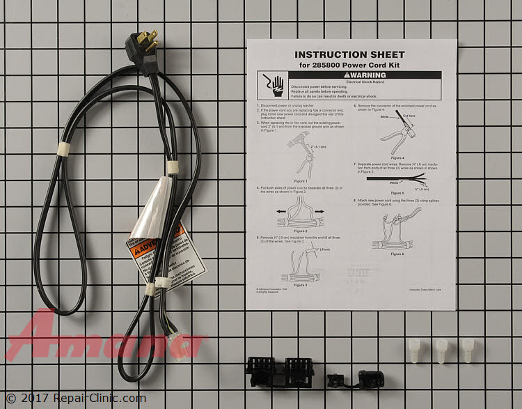 Power Cord W10820044 Amana Replacement Parts
