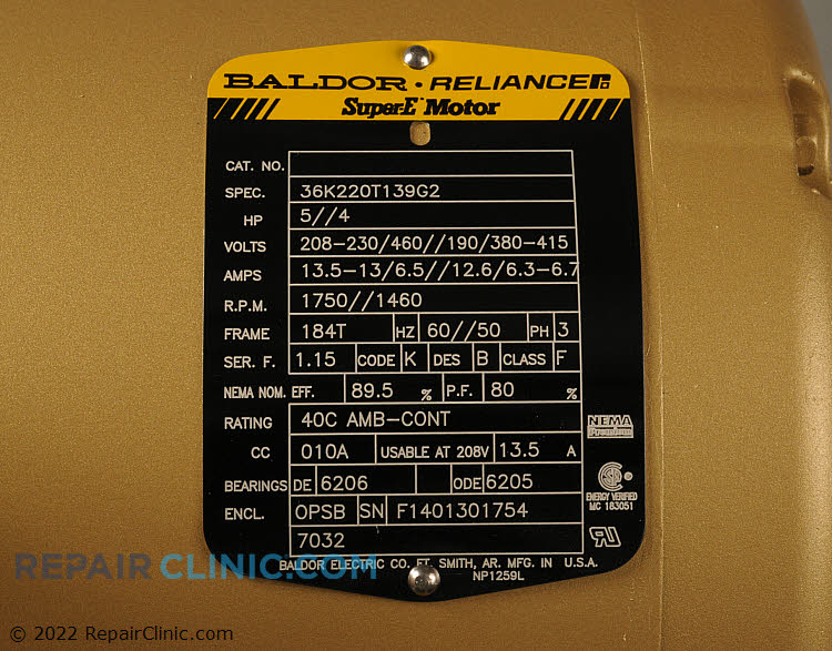 Furnace Blower Motor S1-02439487000
