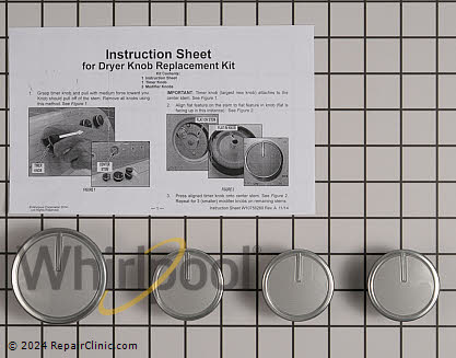 Control Knob Kit W10756270 Alternate Product View