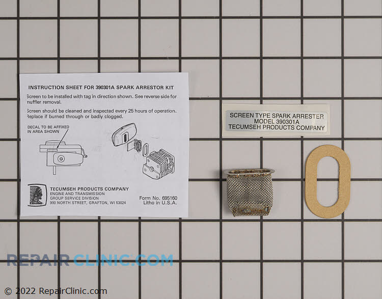 Lawn Mower Spark Arrestor 390301A Tecumseh Spark Arrestor Repair Clinic