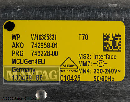 Motor Control Board WPW10385821 Alternate Product View